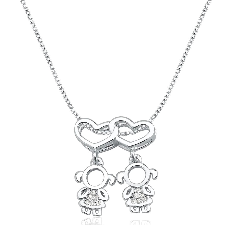COLAR AMOR MENINAS CRISTAL