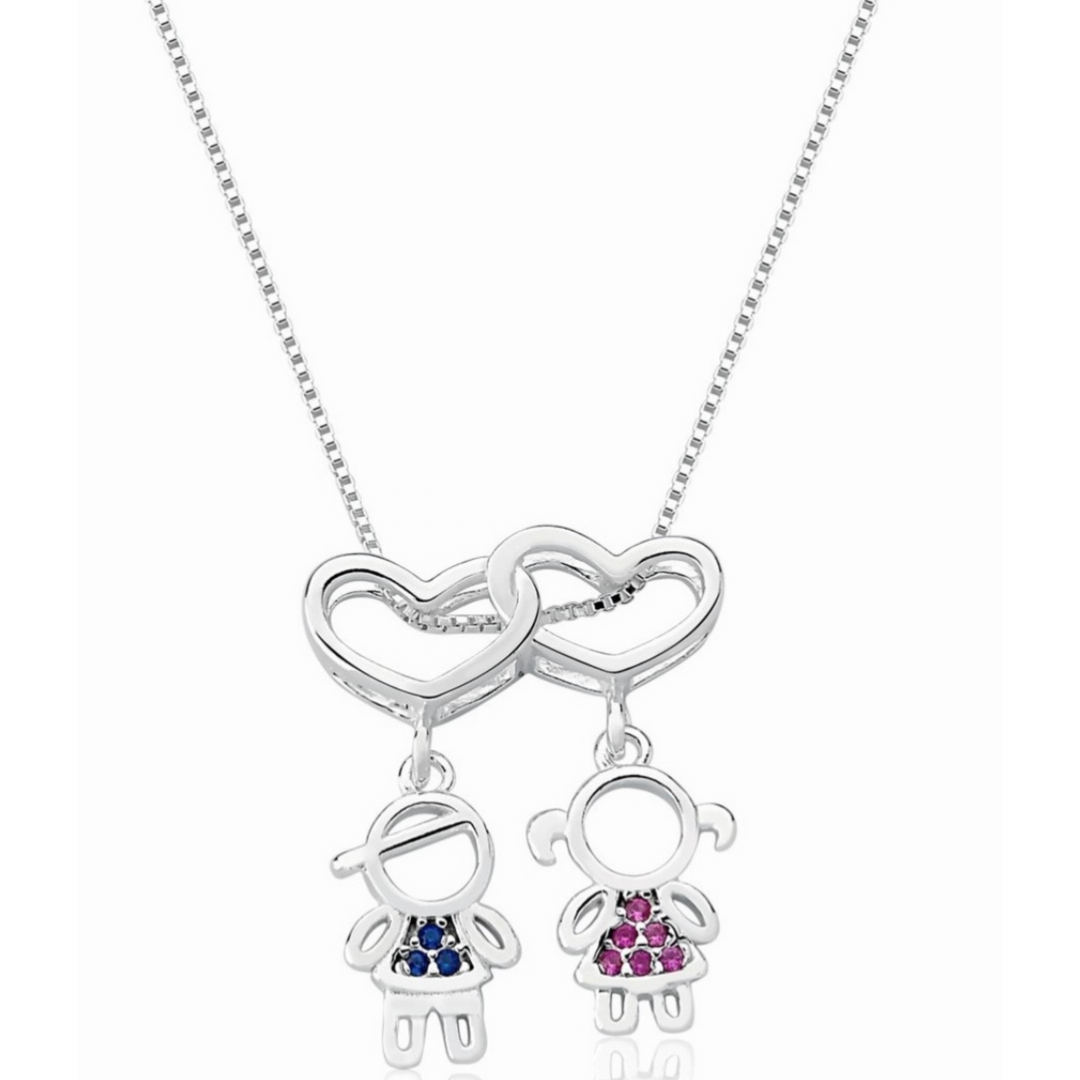 COLAR AMOR CASAL COLORS/CRISTAL